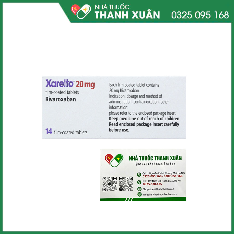 Xarelto 20mg thuốc dự phòng đột quỵ và thuyên tắc mạch toàn thân